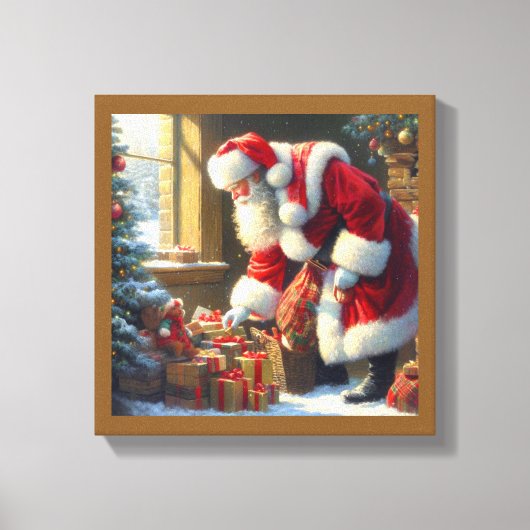Kerstman 3 canvas afdruk (Voorkant)
