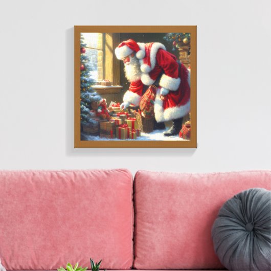 Kerstman 3 canvas afdruk (Insitu (Woonkamer))