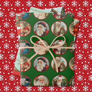 kerstman 3 Kerstmis Inpakpapier Vel