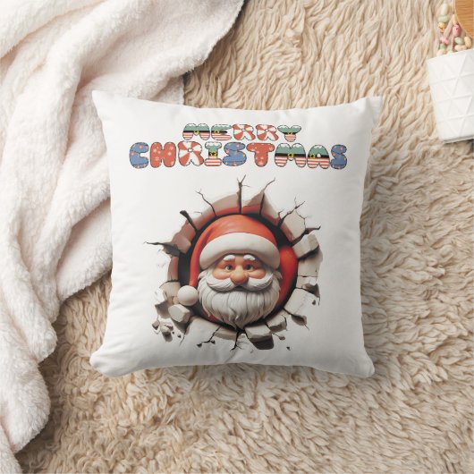 Kerstman 3D Print Kussen Home Decor (Deken)