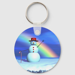 Kerstman 3D Snowman Sleutelhanger