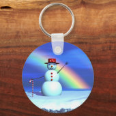 Kerstman 3D Snowman Sleutelhanger (Voorkant)