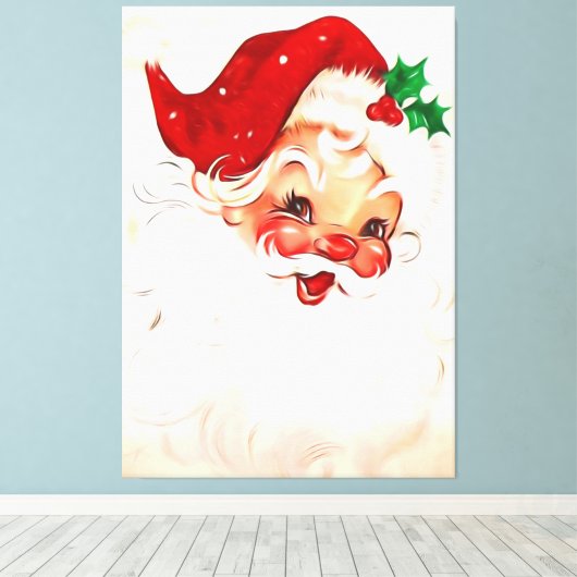  Kerstman 4 Canvas Afdruk (Insitu (Houten vloer))