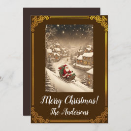 Kerstman 4 Vrolijk kerstfeest! kerstkaart Kaart