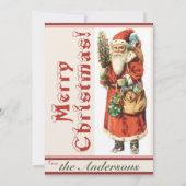 Kerstman 5 met kerstfeestdag Kaart (Voorkant)