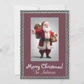 Kerstman 5 Vrolijk kerstfeest! kerstkaart Kaart (Voorkant)