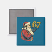 Kerstman 67 Nummer Grappige Kerst Meme Ze Magneet (Voorkant / Achterkant)