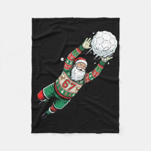 Kerstman 67 Voetbal Keeper Horrendelijke Trui Grap Fleece Deken