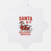 Kerstman 6-7 Bezorgservice Ornament Kaart (Voorkant)