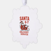 Kerstman 6-7 Bezorgservice Ornament Kaart (Links)