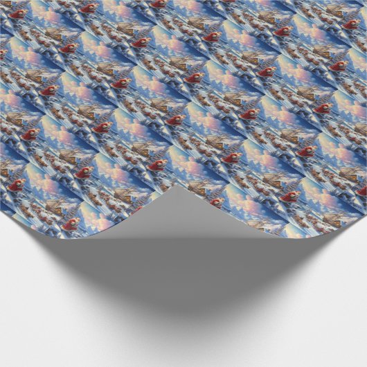 Kerstman 6 cadeaupapier (Hoek)