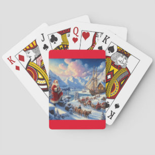 Kerstman 6 pokerkaarten