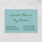 kerstman 6 visitekaartje (Achterkant)