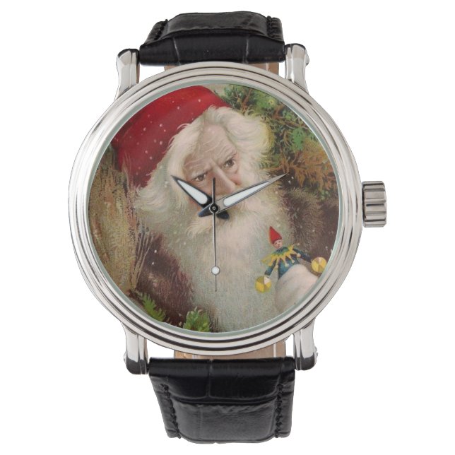  Kerstman 9 Horloge (Voorkant)