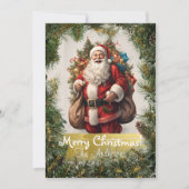 Kerstman 9 Vrolijk kerstfeest! kerstkaart Kaart (Voorkant)