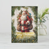 Kerstman 9 Vrolijk kerstfeest! kerstkaart Kaart (Staand voorkant)