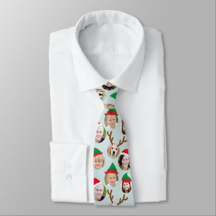 Kerstman Aangepast zes foto Funny Holiday Gift Stropdas