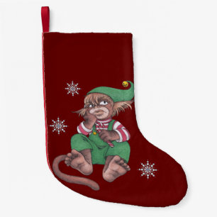 Kerstman aap kabouter kleine kerstsok