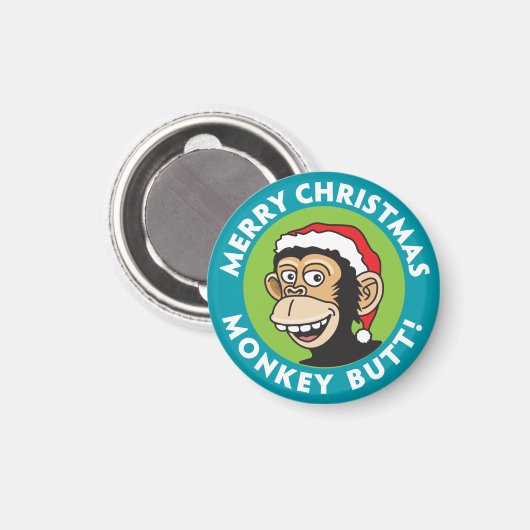 Kerstman Aap Magneet (Voorkant / Achterkant)