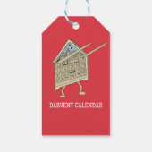 Kerstman Adventkalender Grappige Christelijke Reli Cadeaulabel (Achterkant)