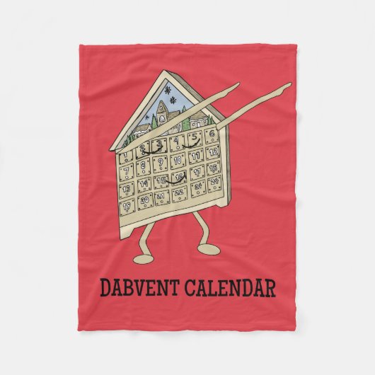 Kerstman Adventkalender Grappige Christelijke Reli Fleece Deken (Voorkant)