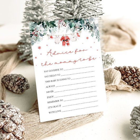 Kerstman advies voor de mama-to-be Kaart