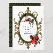 Kerstman Alice in het Wonderland Baby shower Bedankkaart (Voorkant / Achterkant)