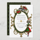 Kerstman Alice in het Wonderland Baby shower Kaart (Voorkant / Achterkant)