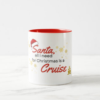 Kerstman, alles wat ik nodig heb is een cruise tweekleurige koffiemok