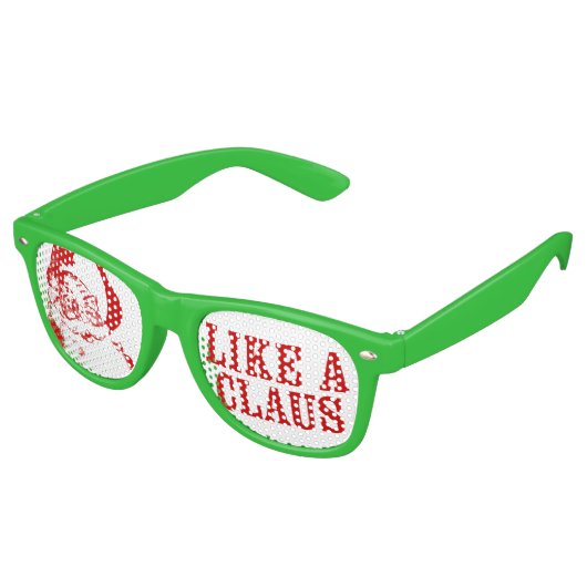 Kerstman "ALS EEN CLAUS" Kerstmis Zonnebril (Gekanteld)