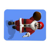 Kerstman American Footballspeler Magneet (Horizontaal)