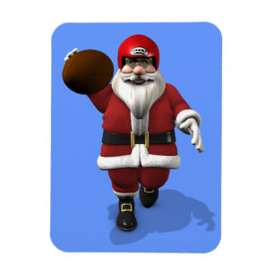 Kerstman American Footballspeler Magneet