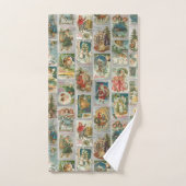  kerstman, Angels en Wintercollage Bad Handdoek (Handdoek)