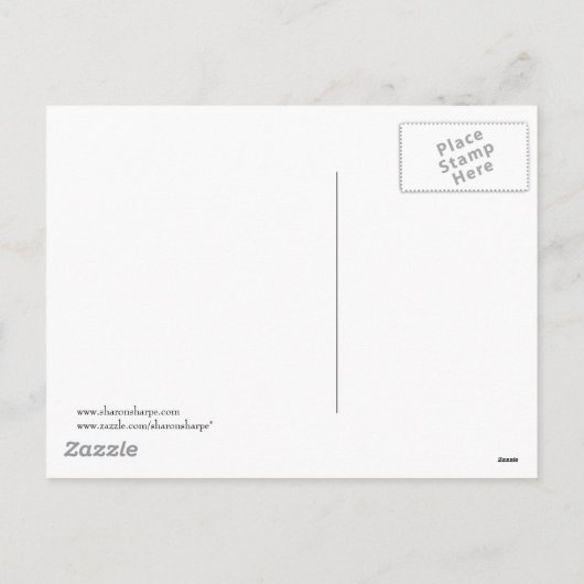 KERSTMAN, AR & RENDIER DOOR SHARON SHARPE FEESTDAGENKAART (Achterkant)