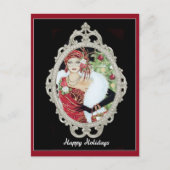 Kerstman Art Deco Elegant Woman Briefkaart (Voorkant)