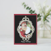 Kerstman  Art Deco Elegant Woman Briefkaart (Staand voorkant)