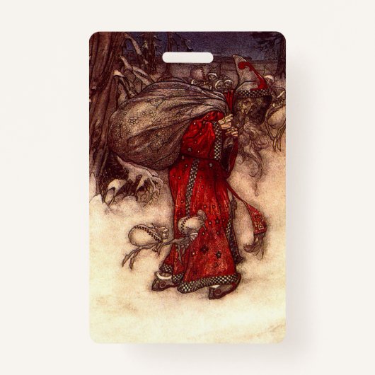 Kerstman Arthur Rackham Badge (Voorkant)