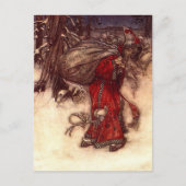 Kerstman Arthur Rackham Briefkaart (Voorkant)