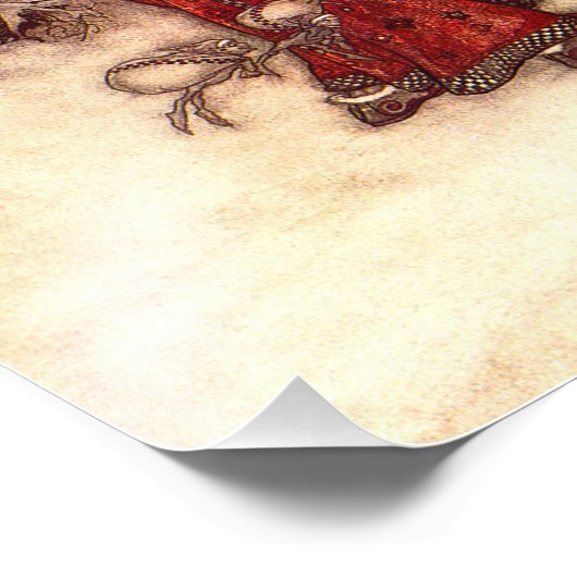 Kerstman Arthur Rackham Foto Afdruk (Hoek)