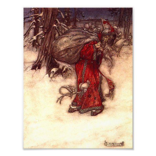Kerstman Arthur Rackham Foto Afdruk (Voorkant)