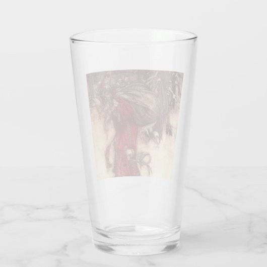 Kerstman Arthur Rackham Glas (Achterkant)