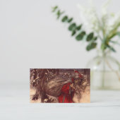 Kerstman Arthur Rackham Informatiekaartje (Staand voorkant)