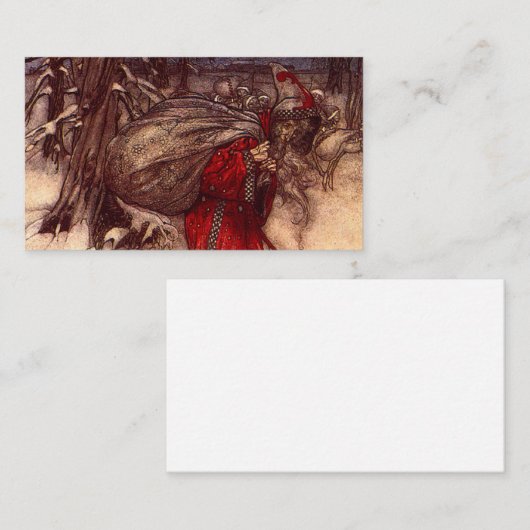 Kerstman Arthur Rackham Informatiekaartje (Voorkant / Achterkant)