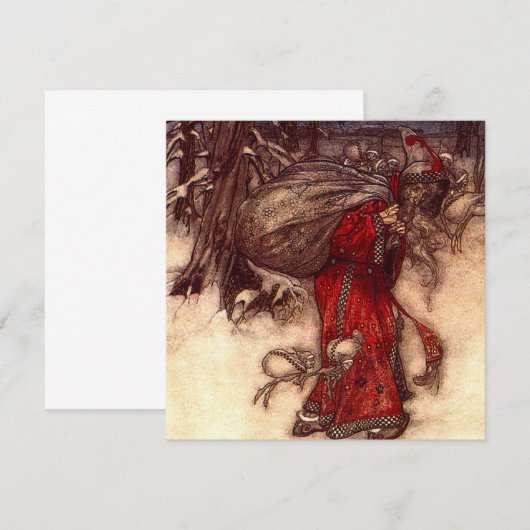 Kerstman Arthur Rackham Kaart (Voorkant / Achterkant)