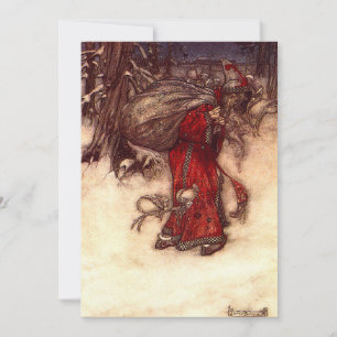 Kerstman Arthur Rackham Kaart