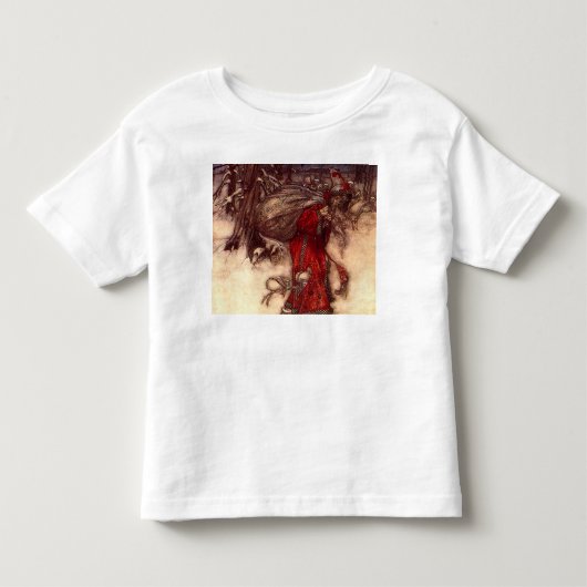 Kerstman Arthur Rackham Kinder Shirts (Voorkant)