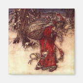 Kerstman Arthur Rackham Magneet (Voorkant)