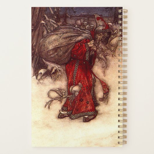 Kerstman Arthur Rackham Planner (Achterkant)