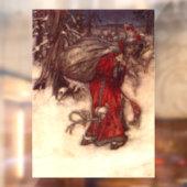 Kerstman Arthur Rackham Raamsticker (Vel 2)