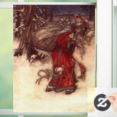 Kerstman Arthur Rackham Raamsticker (Huis)
